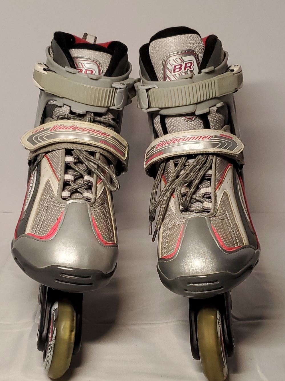 Women's Silver and Pink Inline Skates Size 9